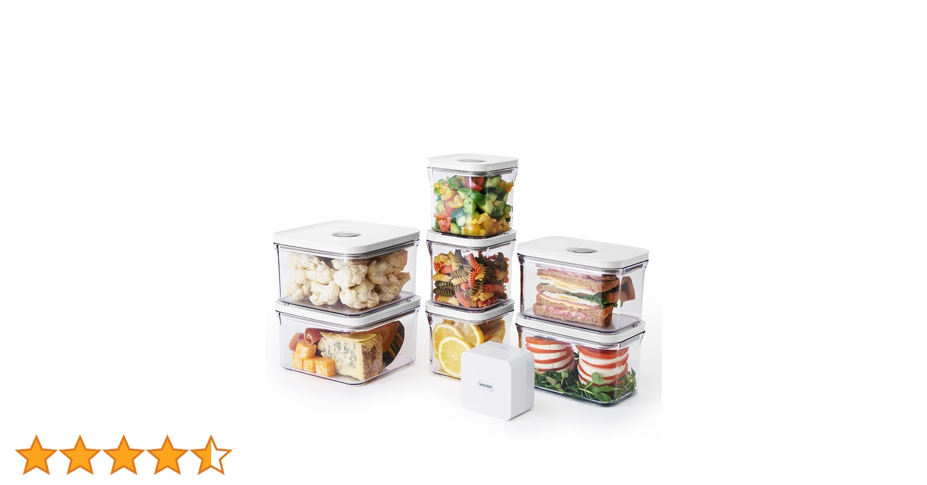 【VAKUEN】真空保存容器スターターセット Amazon｜VAKUEN プレミアム真空保存容器&全自動食品シーラー機